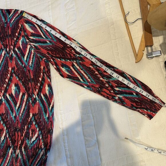 Sundance Cardigan Women’s XXL Pink Button Front Cotton Sweater Diamond Aztec - Picture 10 of 10